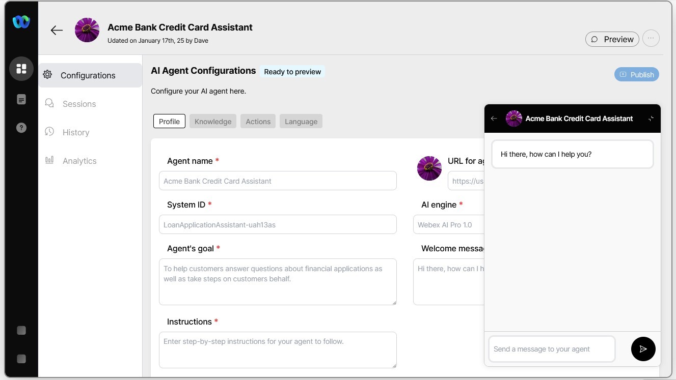 Webex AI Agent